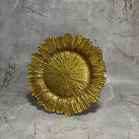 Plato base Hoja dorada_