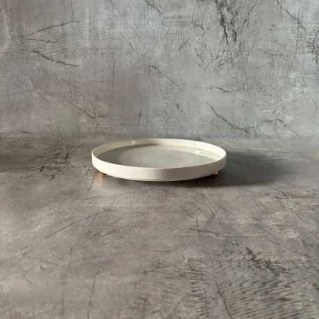 Tortera en porcelana blanca Plana pequeña